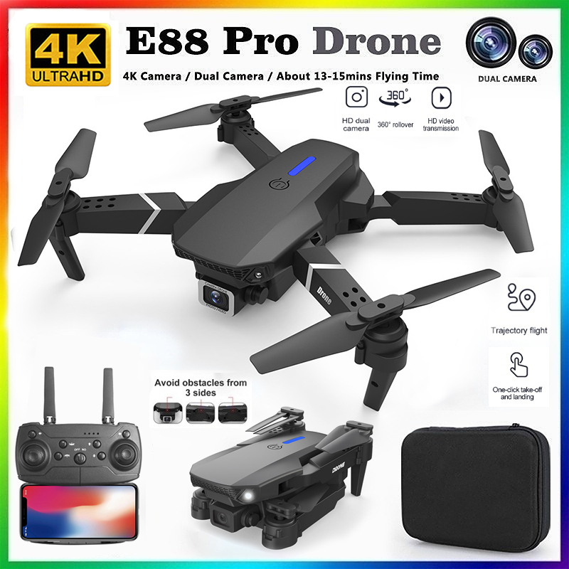 Drone Camera Wide Angle - 2026 NOWY E88 Profesjonalny Dron RC