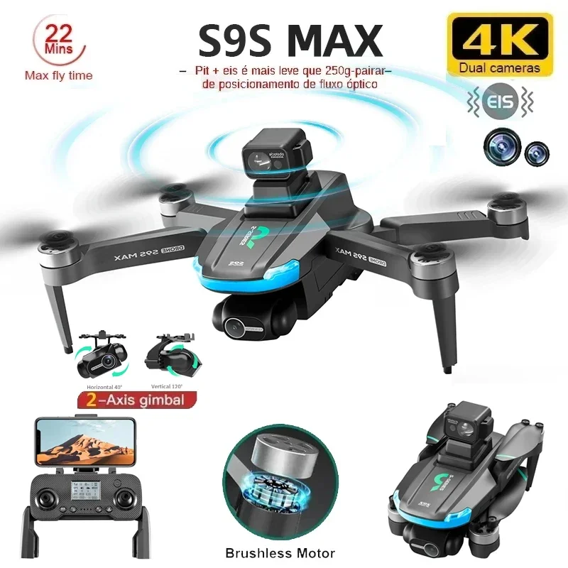 Drone Camera With Gimbal - NOWOŚĆ S9S MAX MINI Drone 4K