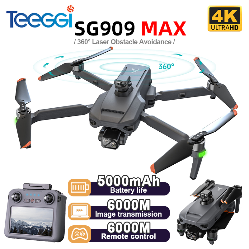 Drone Camera With Gimbal - Teeggi SG909 MAX GPS Drone z